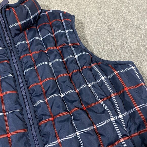 Tommy Hilfiger Quilted Down Fill Plaid Puffer Vest Womens X-Large Blue Red White - Picture 14 of 16